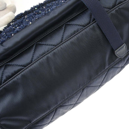Chanel 2017-2018 Navy Tweed Nylon Sequins Astronaut Essentials Backpack