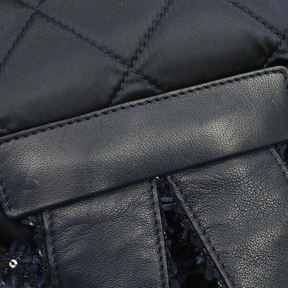 Chanel 2017-2018 Navy Tweed Nylon Sequins Astronaut Essentials Backpack