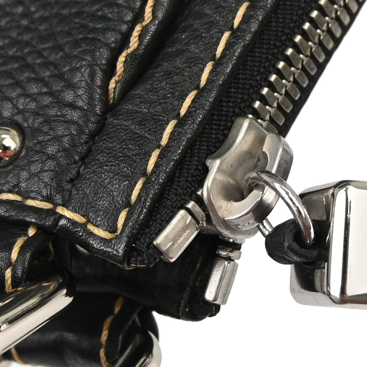 Chanel 2003-2004 Black Calfskin Fringe Hobo Handbag