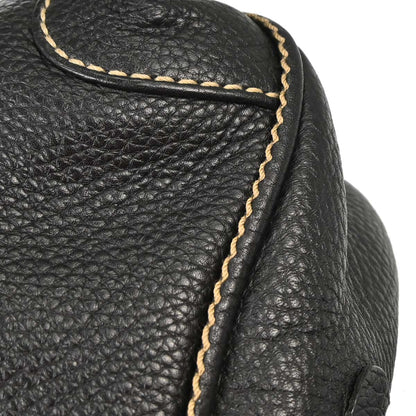 Chanel 2003-2004 Black Calfskin Fringe Hobo Handbag