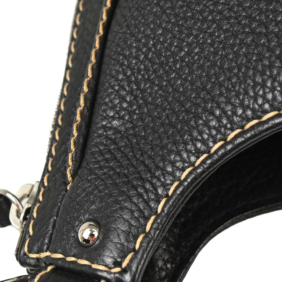 Chanel 2003-2004 Black Calfskin Fringe Hobo Handbag