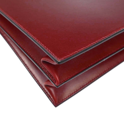 Hermes Rouge H Box Calf Kelly Depeche 38 Business Handbag