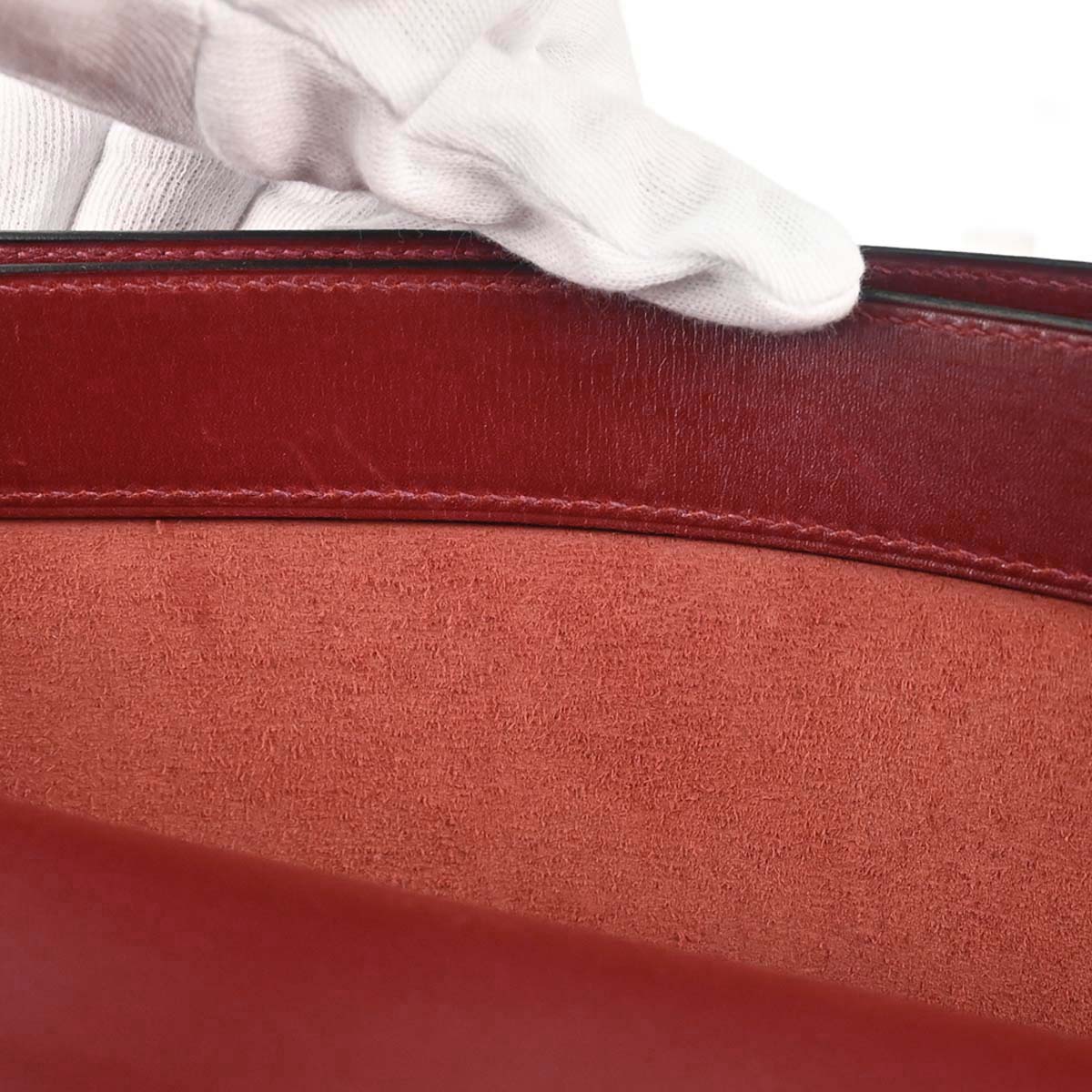 Hermes Rouge H Box Calf Kelly Depeche 38 Business Handbag