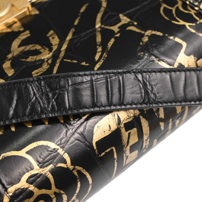 Boy Chanel 2019 Black Calfskin Graffiti Medium Chain Shoulder Bag