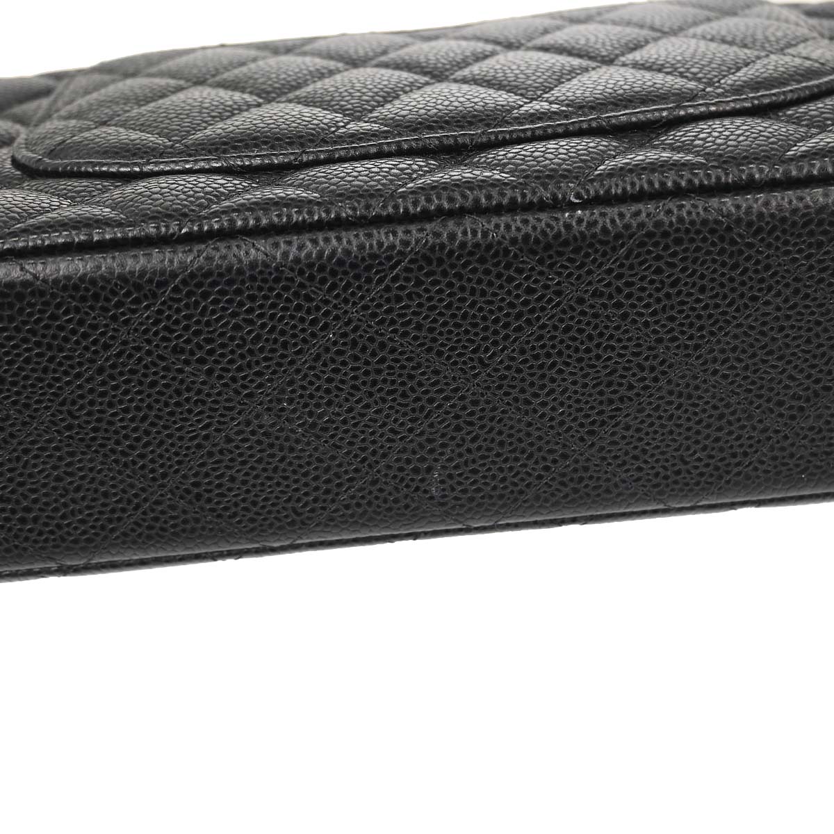 Chanel Black Caviar Skin Medium Classic Double Flap Shoulder Bag