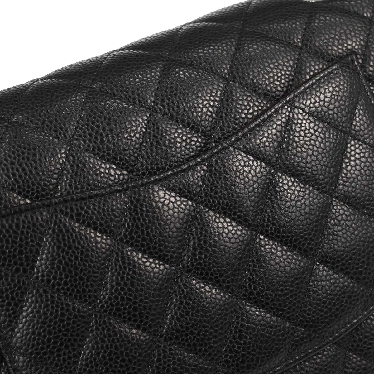Chanel Black Caviar Skin Medium Classic Double Flap Shoulder Bag