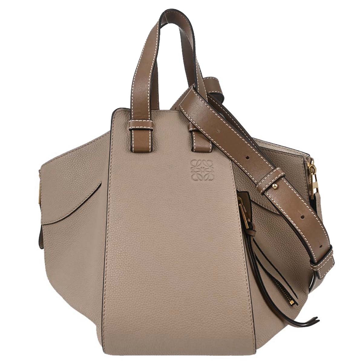 Loewe Beige Hammock 2way Shoulder Tote Handbag