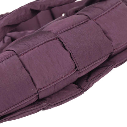 Bottega Veneta Purple Nylon Maxi Intrecciato Cassette Shoulder Bag