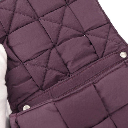 Bottega Veneta Purple Nylon Maxi Intrecciato Cassette Shoulder Bag