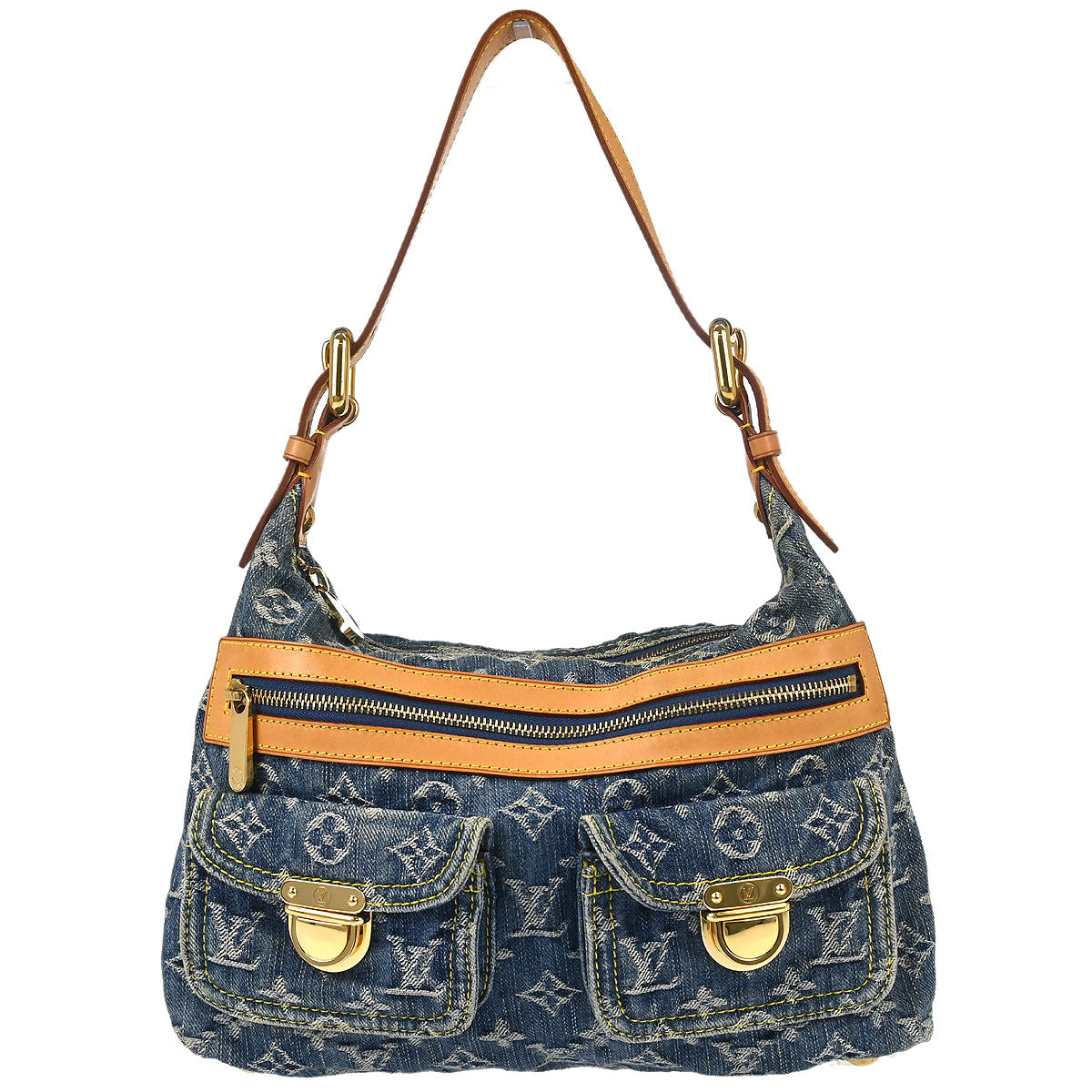 Louis Vuitton Blue Monogram Denim Baggy PM Shoulder Bag M95049