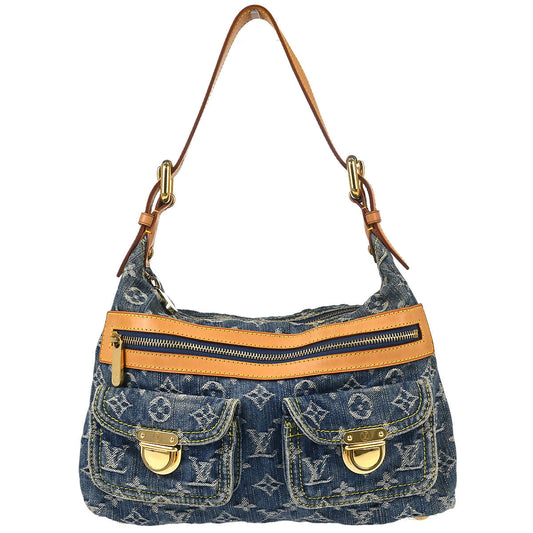 Louis Vuitton Blue Monogram Denim Baggy PM Shoulder Bag M95049