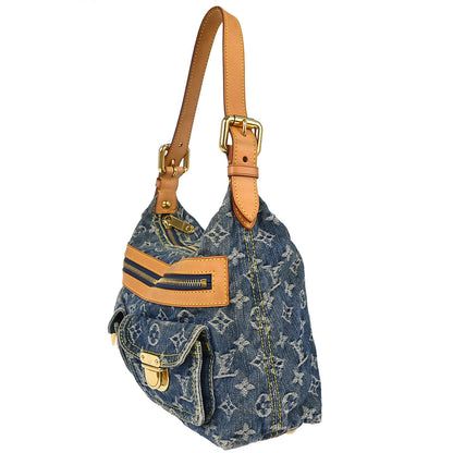 Louis Vuitton Blue Monogram Denim Baggy PM Shoulder Bag M95049