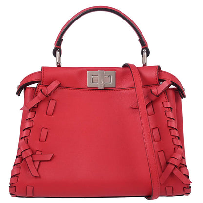 Fendi Red Peekaboo 2way Shoulder Handbag