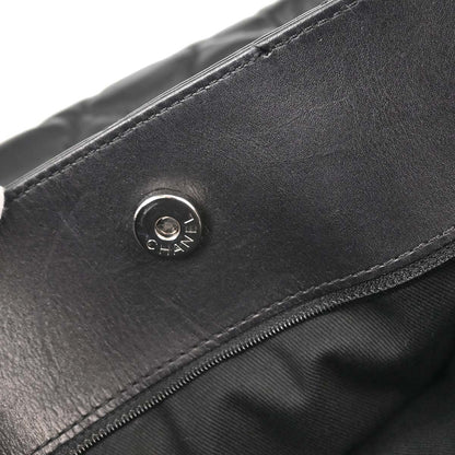 Chanel Black Lambskin Hamptons Tote Handbag