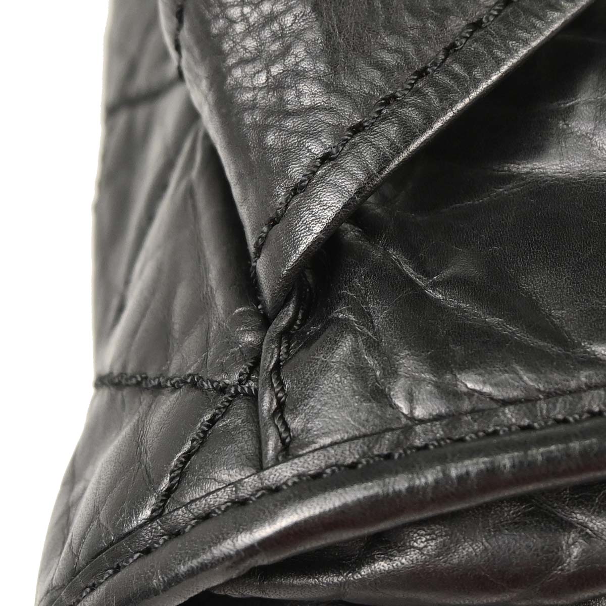 Chanel 2005-2006 Black Calfskin Messenger Shoulder Bag