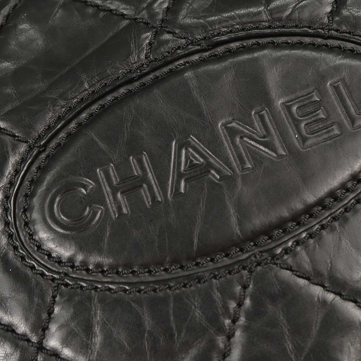 Chanel 2005-2006 Black Calfskin Messenger Shoulder Bag