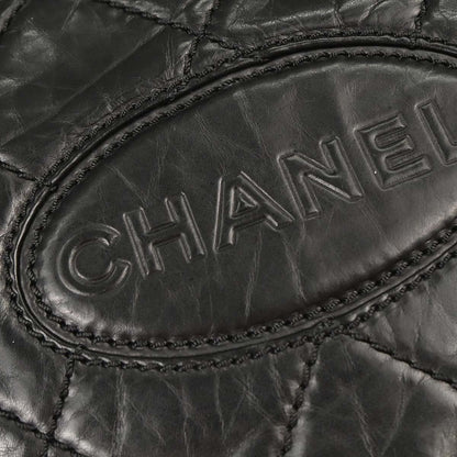 Chanel 2005-2006 Black Calfskin Messenger Shoulder Bag