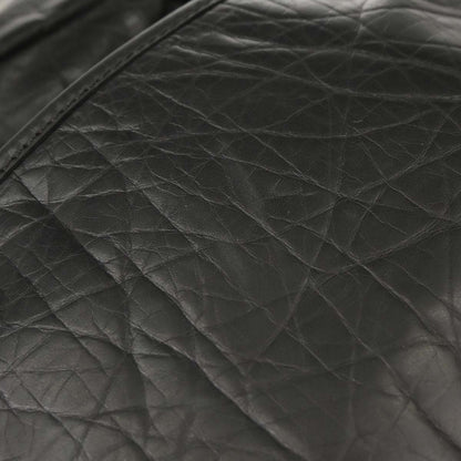 Chanel 2005-2006 Black Calfskin Messenger Shoulder Bag