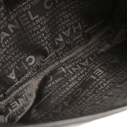 Chanel 2005-2006 Black Calfskin Messenger Shoulder Bag