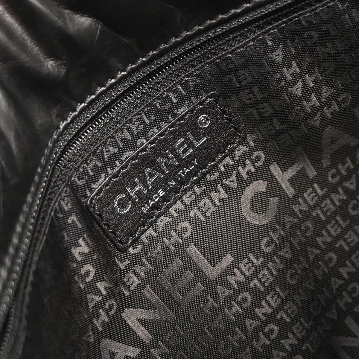 Chanel 2005-2006 Black Calfskin Messenger Shoulder Bag