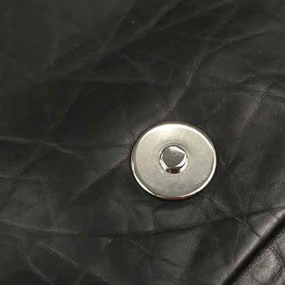 Chanel 2005-2006 Black Calfskin Messenger Shoulder Bag