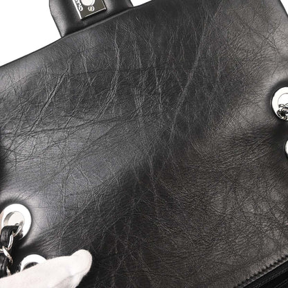 Chanel 2019 Black Calfskin Chain All Over Flap Shoulder Bag