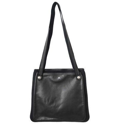 Hermes Black Swift Toile Officier Mrs. Hippie Shoulder Bag