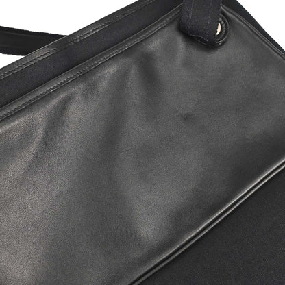 Hermes Black Swift Toile Officier Mrs. Hippie Shoulder Bag