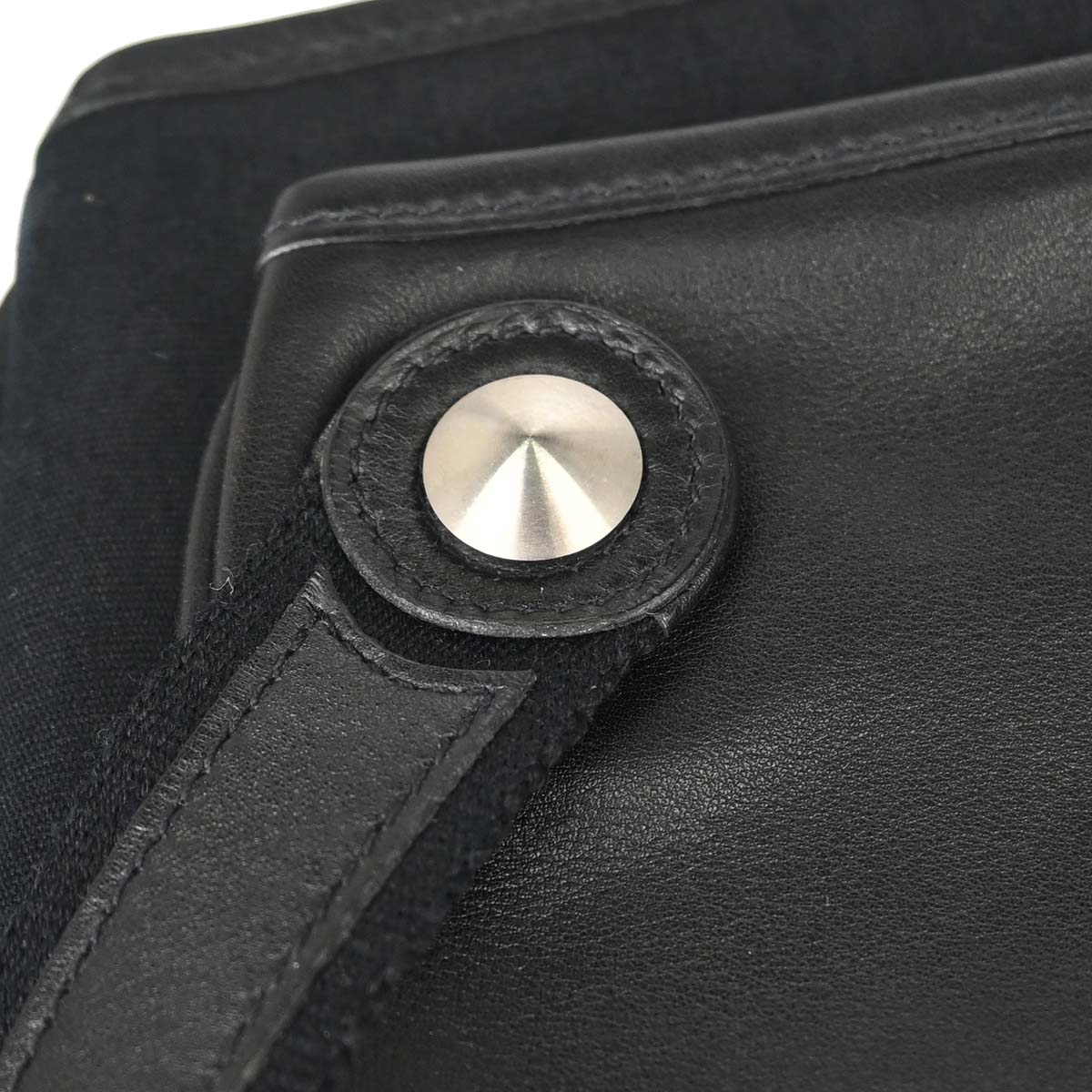 Hermes Black Swift Toile Officier Mrs. Hippie Shoulder Bag