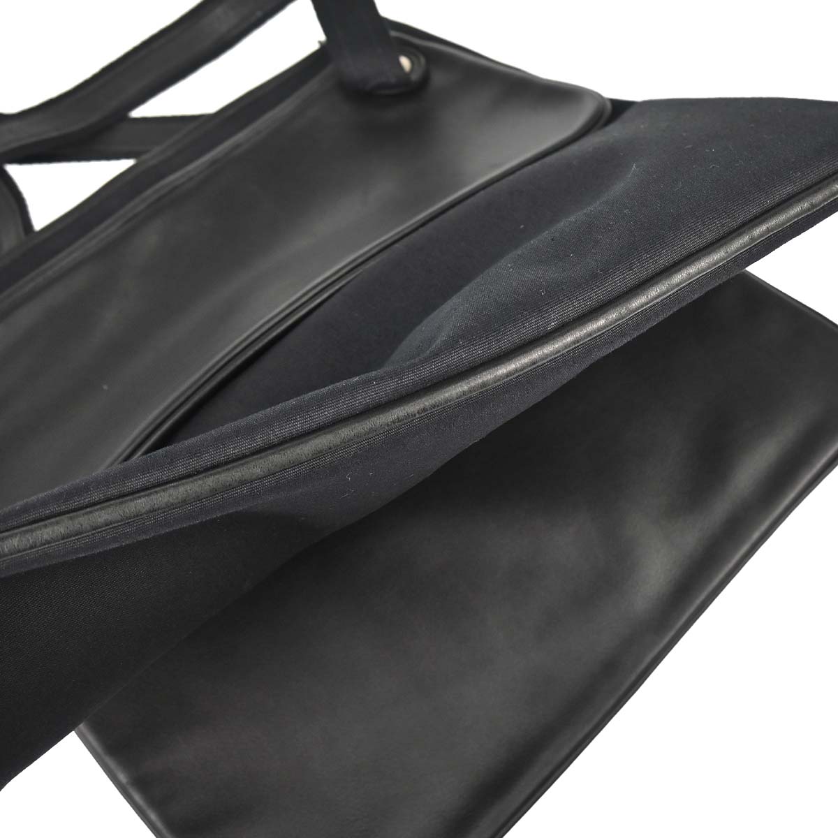 Hermes Black Swift Toile Officier Mrs. Hippie Shoulder Bag