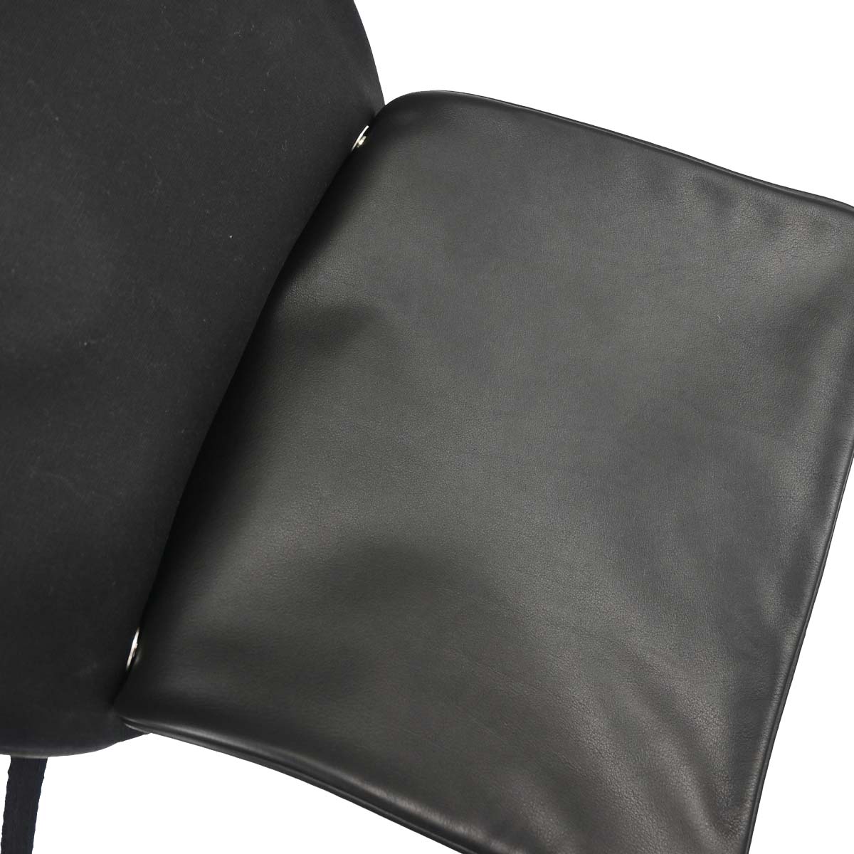 Hermes Black Swift Toile Officier Mrs. Hippie Shoulder Bag