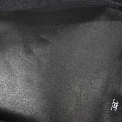 Hermes Black Swift Toile Officier Mrs. Hippie Shoulder Bag