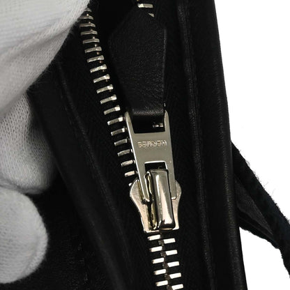 Hermes Black Swift Toile Officier Mrs. Hippie Shoulder Bag
