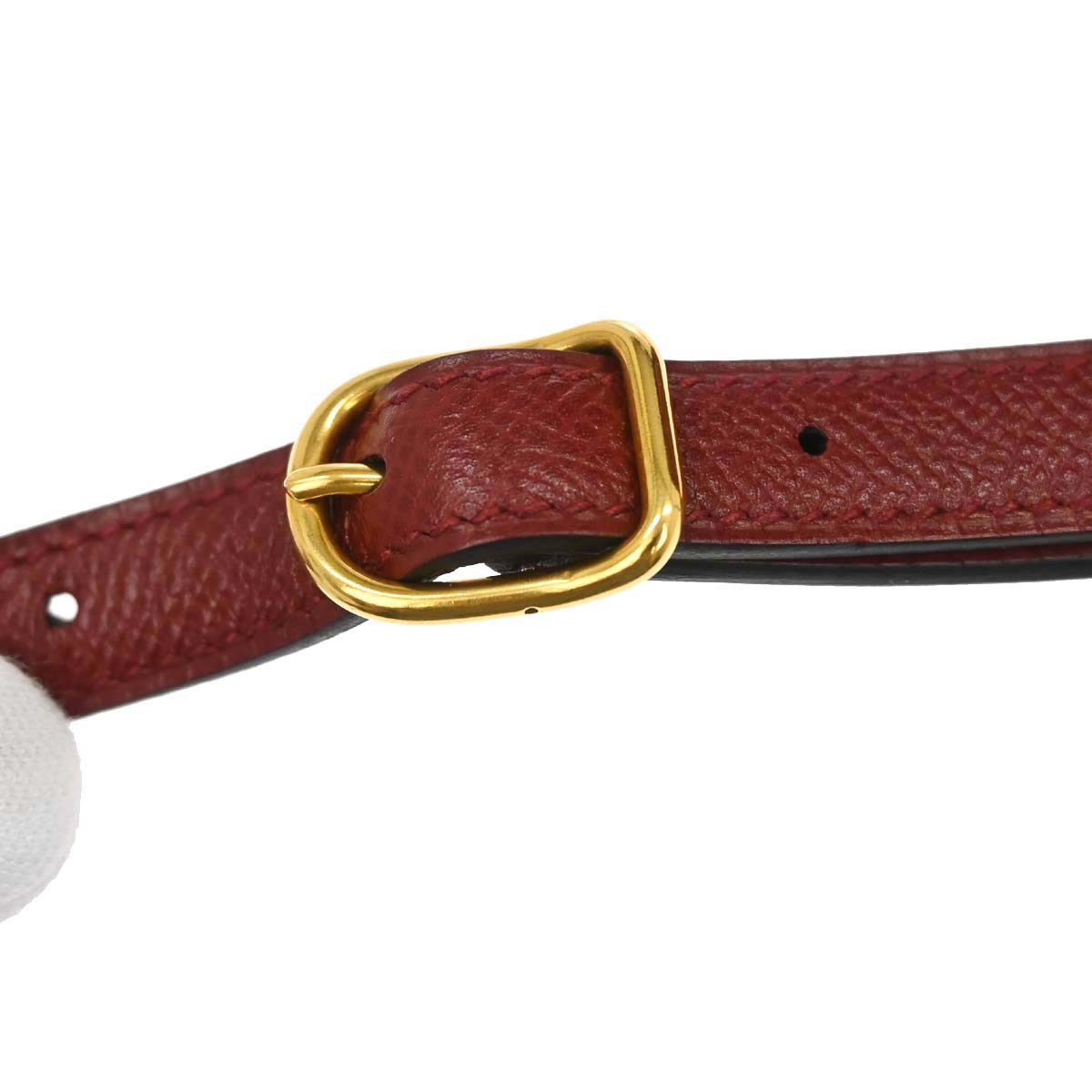 Hermes Rouge H Courchevel Kelly Sport PM Shoulder Bag