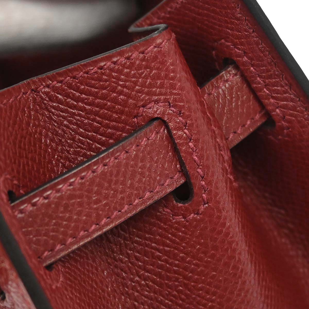 Hermes Rouge H Courchevel Kelly Sport PM Shoulder Bag