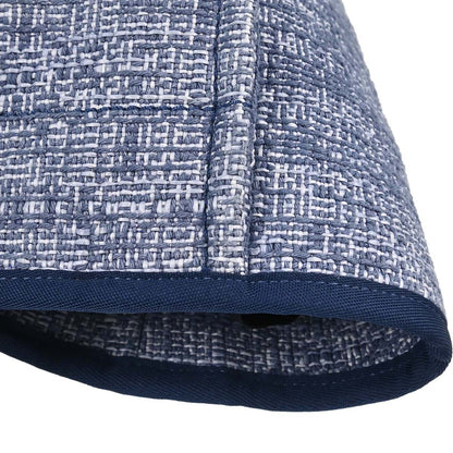 Chanel Blue Tweed Medium Deauville 2way Shoulder Tote Handbag