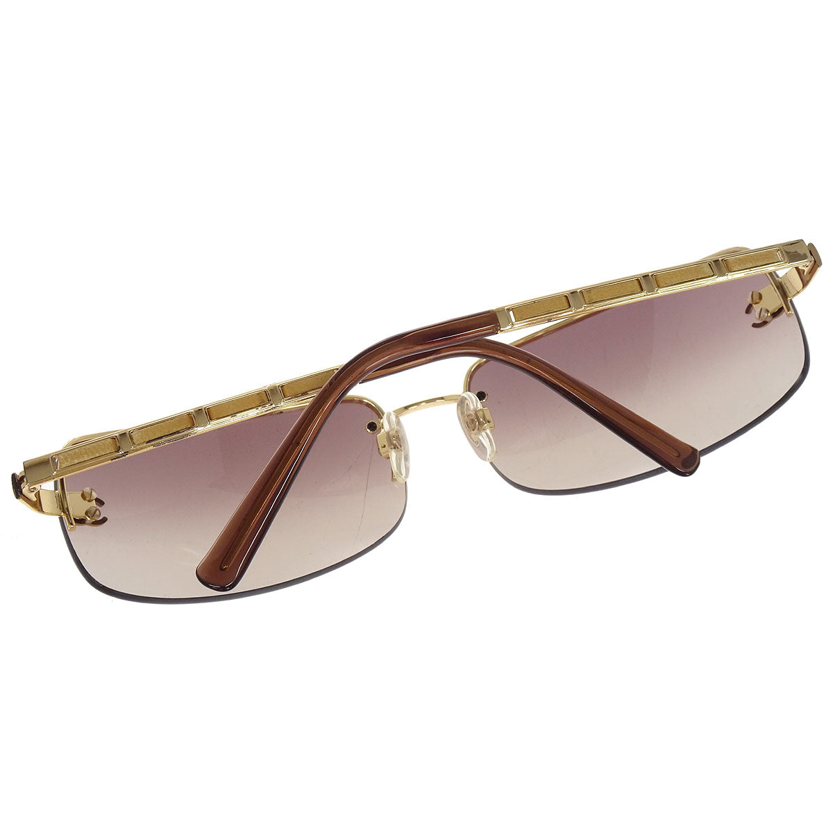 Chanel Sunglasses Eyewear Brown 65□15 120 Small Good