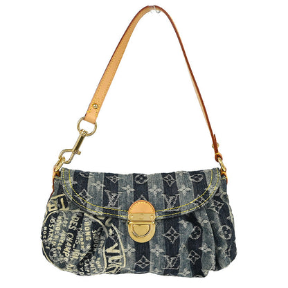 Louis Vuitton Blue Monogram Denim Mini Pleaty Raye Handbag M95333