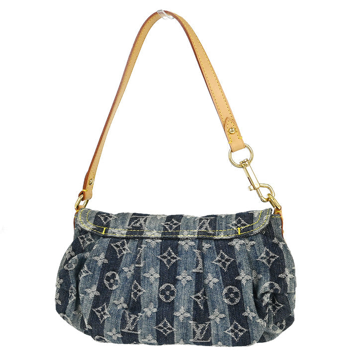Louis Vuitton Blue Monogram Denim Mini Pleaty Raye Handbag M95333