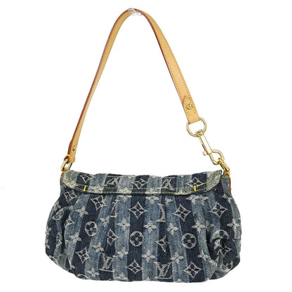 Louis Vuitton Blue Monogram Denim Mini Pleaty Raye Handbag M95333
