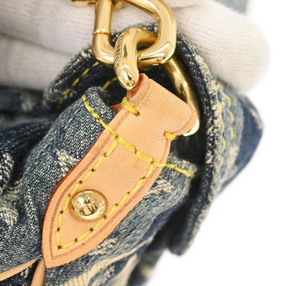 Louis Vuitton Blue Monogram Denim Mini Pleaty Raye Handbag M95333