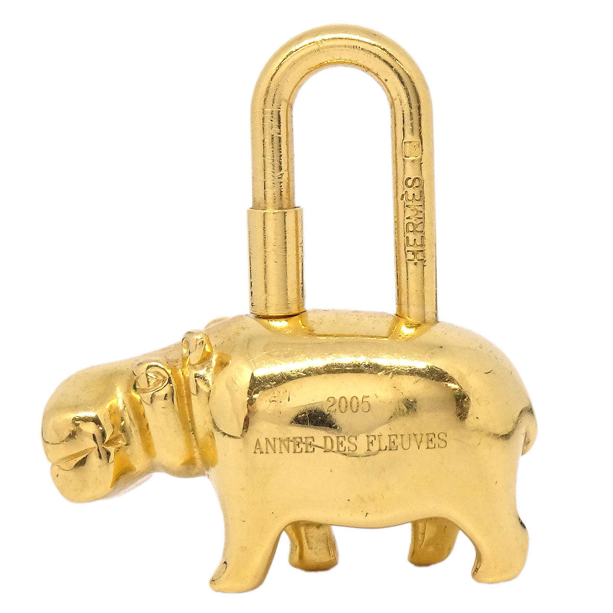 Hermes 2005 Annee Des Fleuves Cadena Gold Small Good