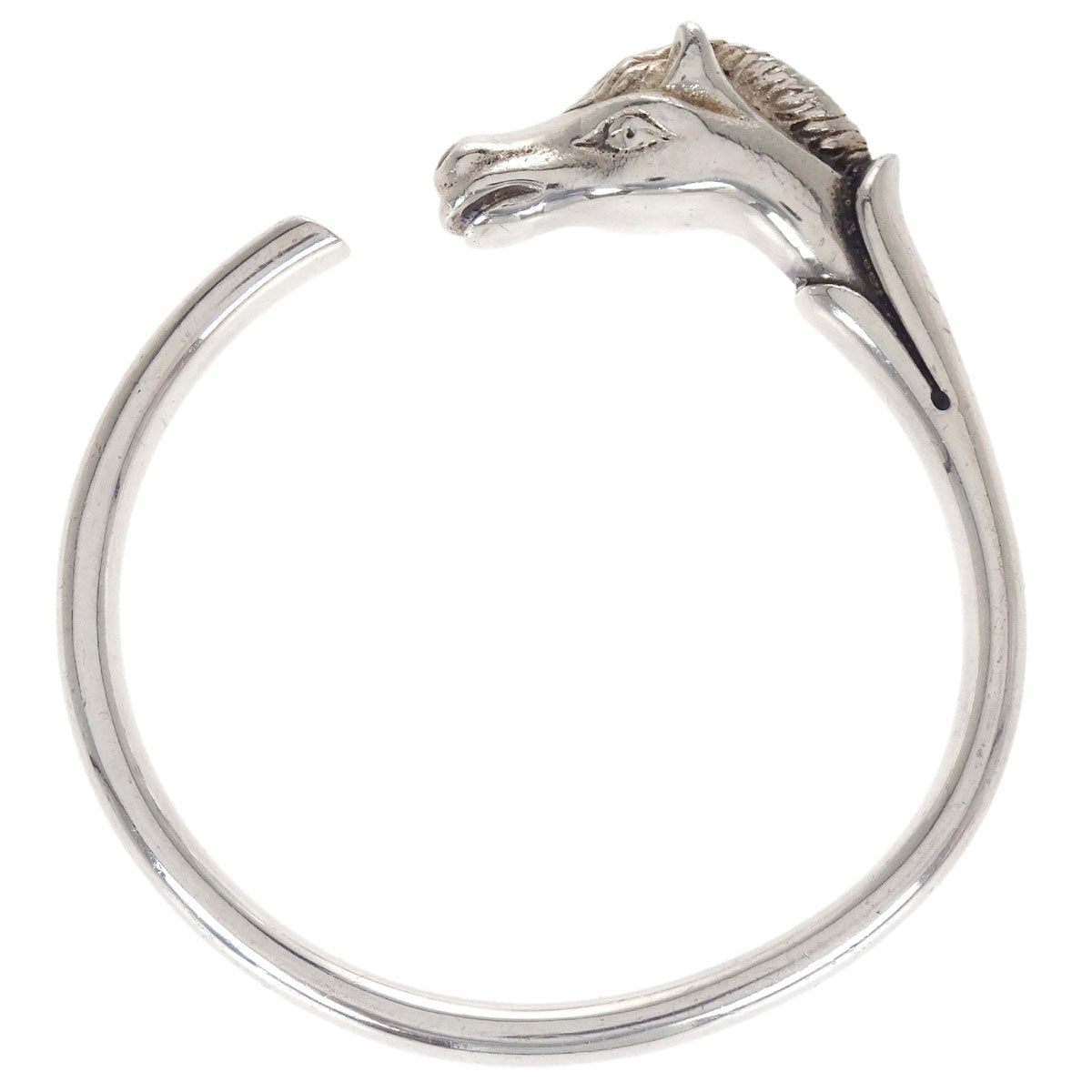 Hermes Cheval Horse Bracelet Bangle Silver SV925