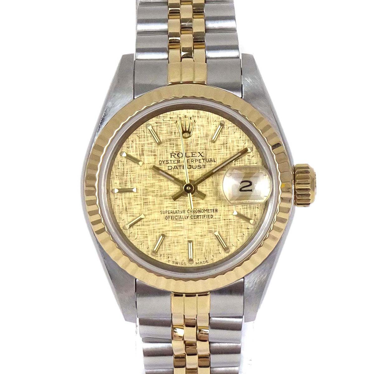 Rolex Oyster Perpetual Datejust 26mm Ref.69173 Watch SS 18KYG