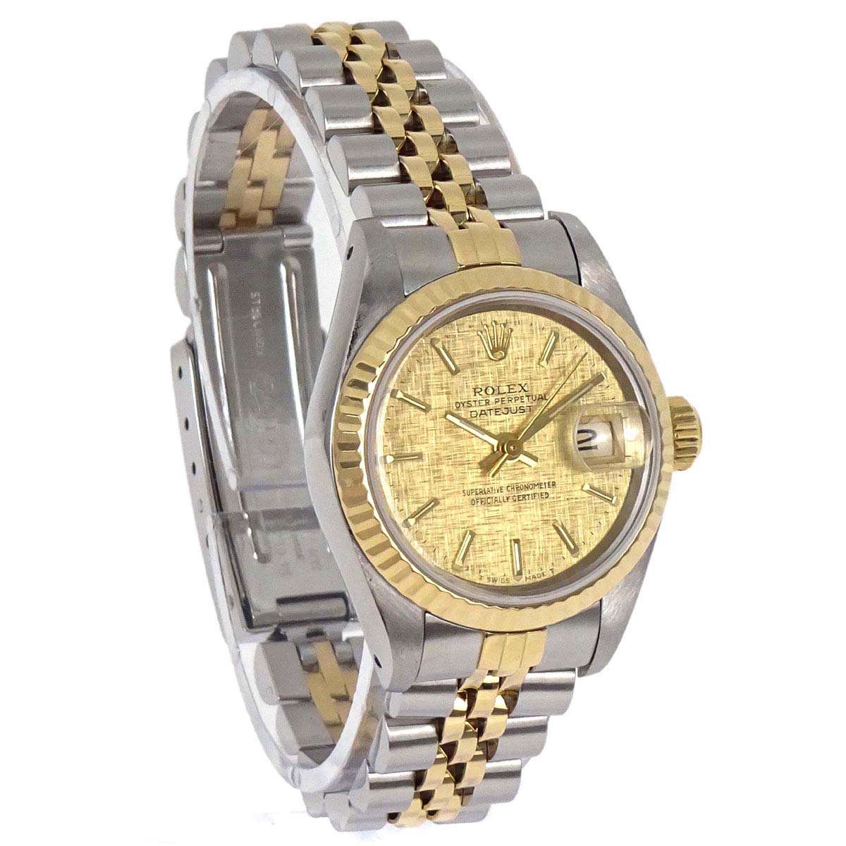 Rolex Oyster Perpetual Datejust 26mm Ref.69173 Watch SS 18KYG