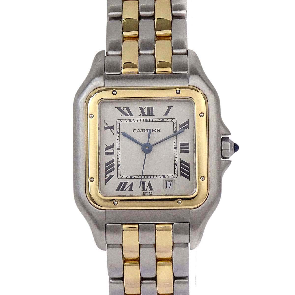 Cartier Panthere MM 27mm 2-Row Ref.110000R Quartz Watch 18KYG SS