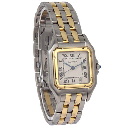 Cartier Panthere MM 27mm 2-Row Ref.110000R Quartz Watch 18KYG SS
