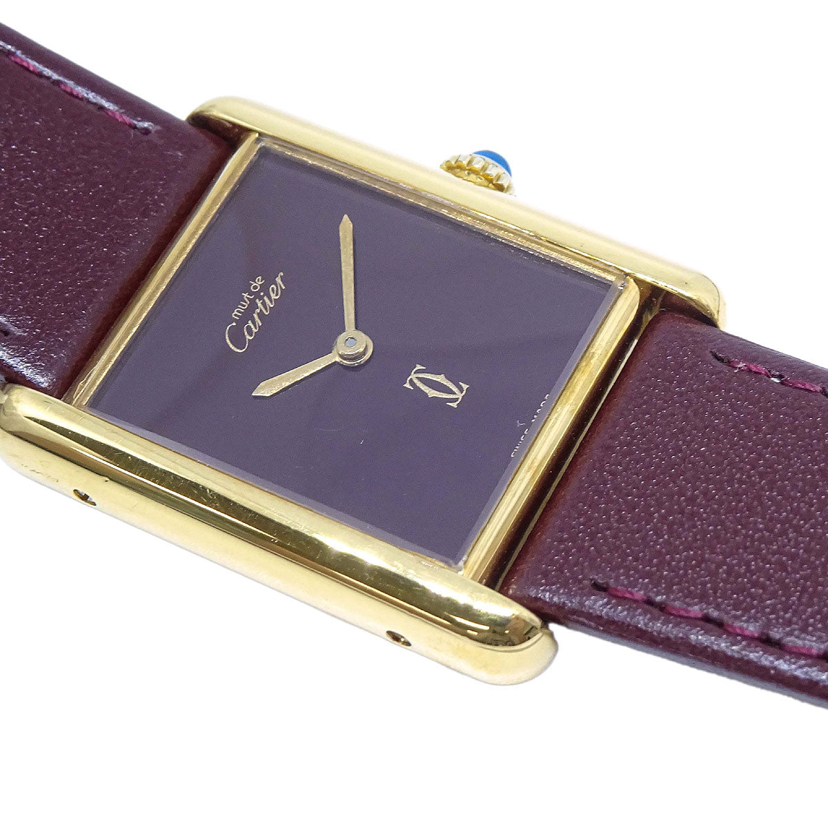 Cartier Must Tank LM Ref.81975713 Manual-winding Watch SV925 Bordeaux