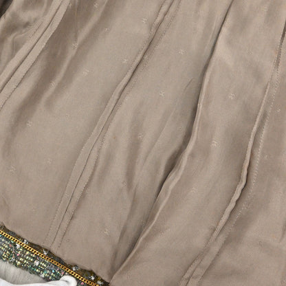 Chanel 1994 Setup Suit Jacket Skirt Tweed Brown #40