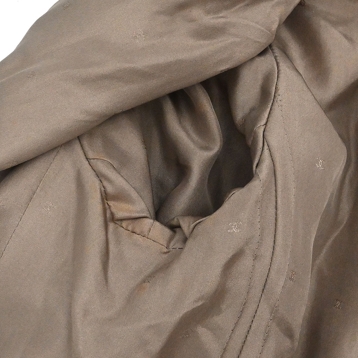 Chanel 1994 Setup Suit Jacket Skirt Tweed Brown #40